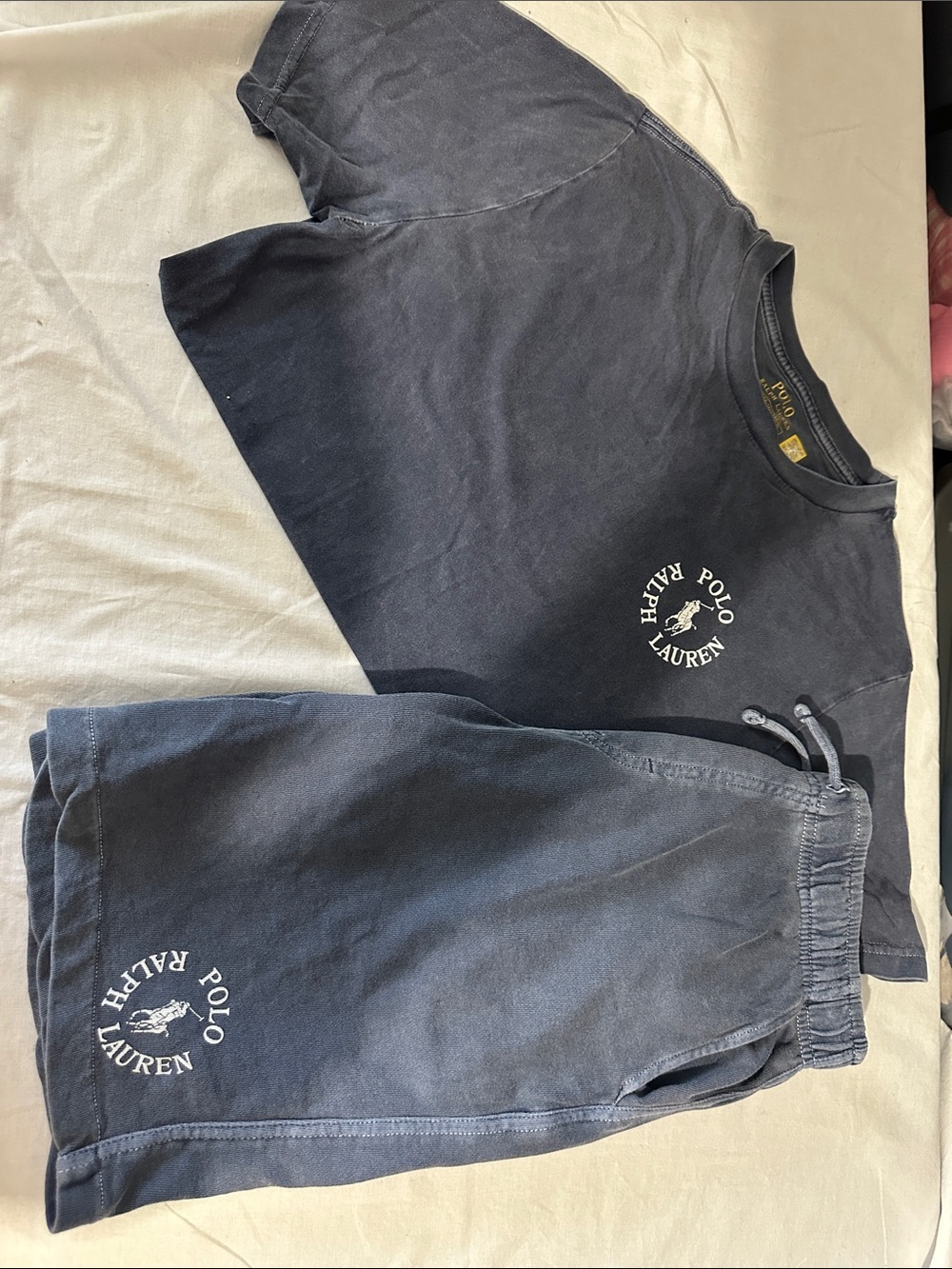 Polo by Ralph Lauren Washed Navy Drawstring Hybrid Shorts